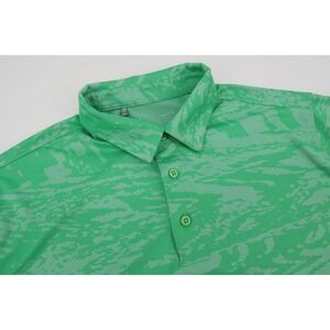 Under Armour Men's Large Loose HeatGear Green Digital Camouflage Golf Polo Shirt